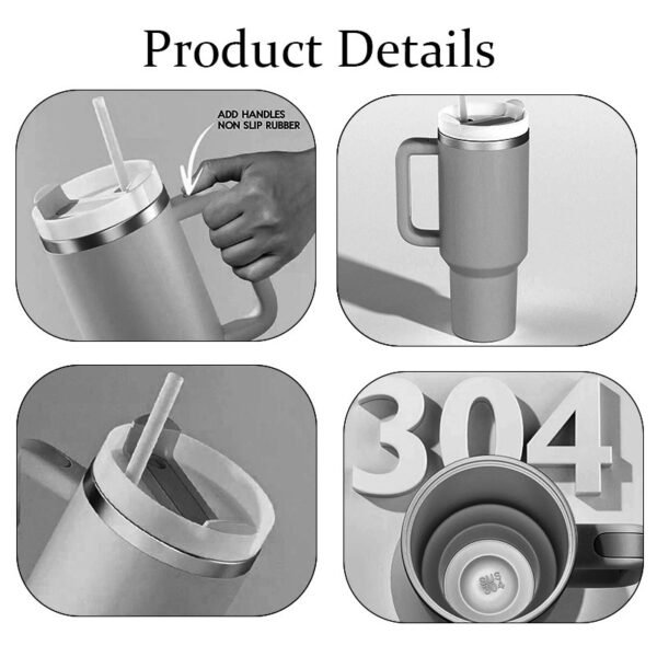 Tumbler with Handle & Straw – Flow State 3-Position Lid, Stainless Steel - Image 6